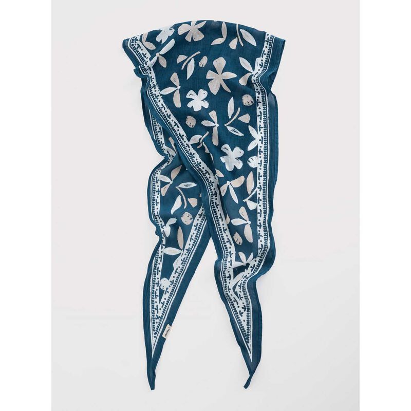 Seasalt Cornwall Posy Scarf - Anemone Shapes Dark Lugger image number 3
